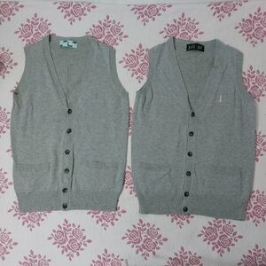 Two Grey Eastboy Sweater Vests